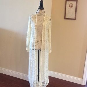Astr cream lace duster
